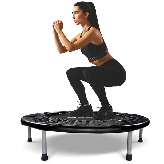 Foldable Mini Trampoline|No Handle|Steel Spring Trampoline-38Inch/330lbs