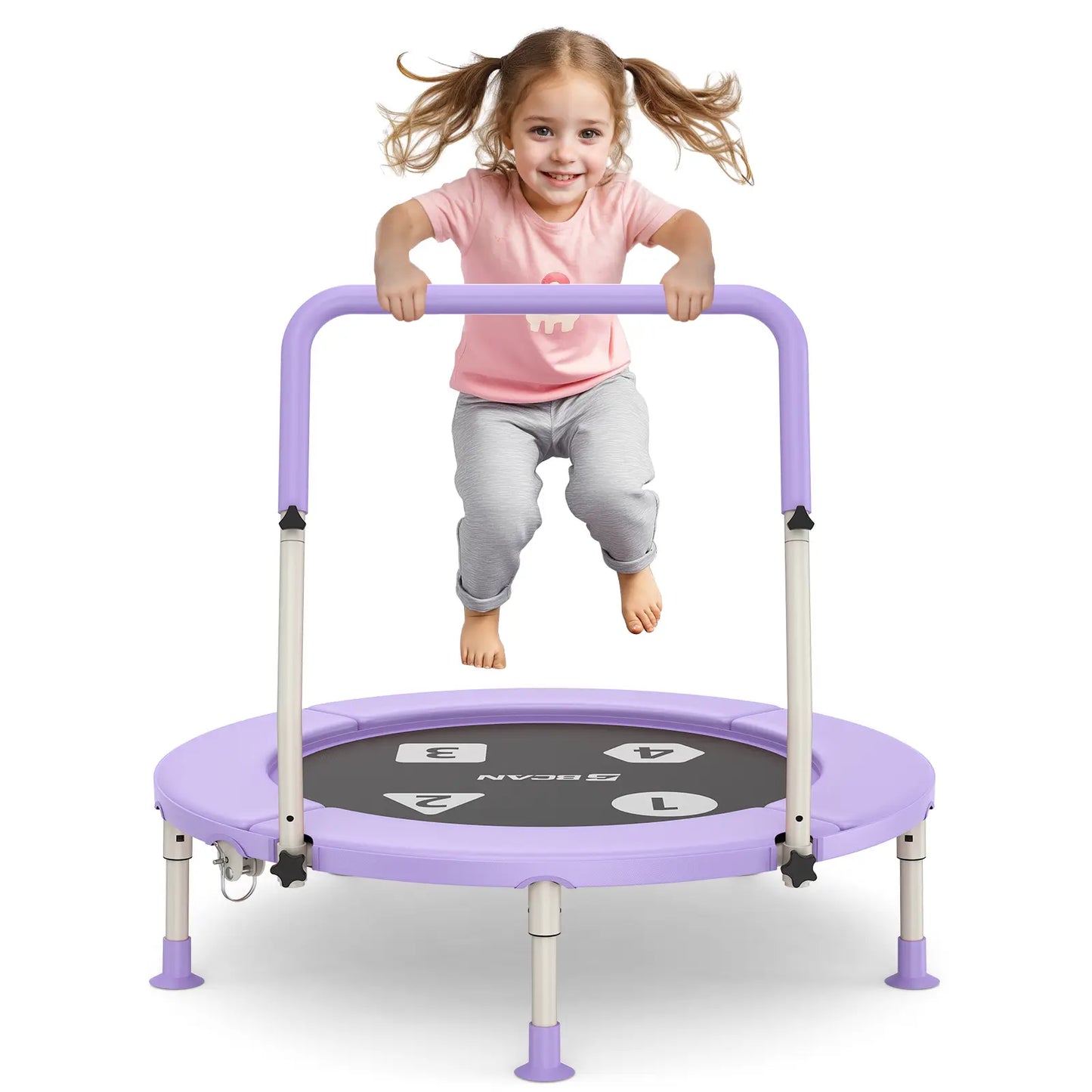 Toddler Trampoline | Adjustable Handle- 36IN-PURPLE