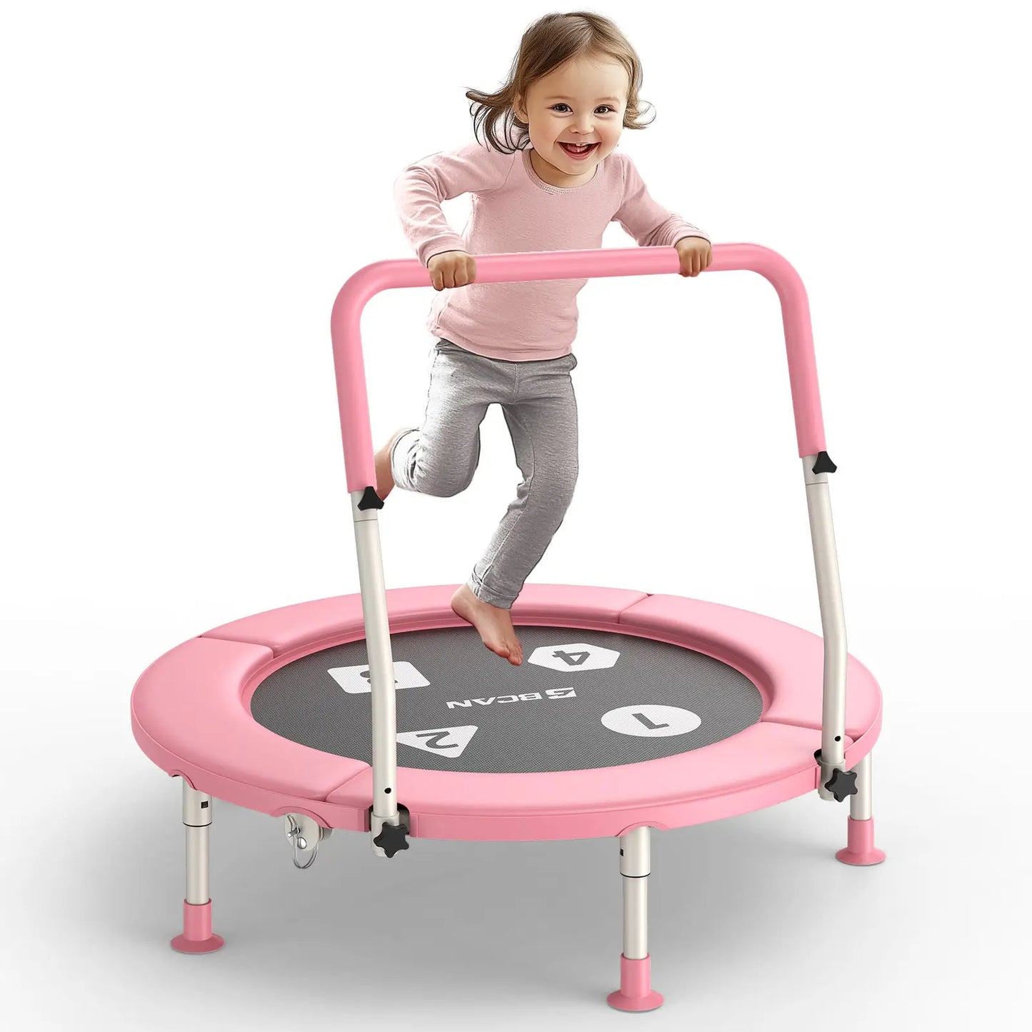 Toddler Trampoline | Adjustable Handle- 36IN-PINK