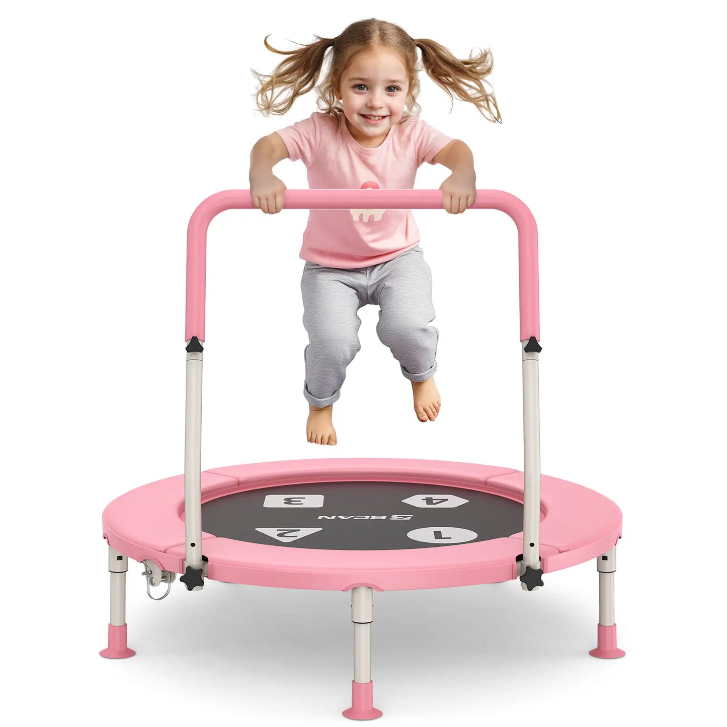 Toddler Trampoline | Adjustable Handle- 36IN-PINK