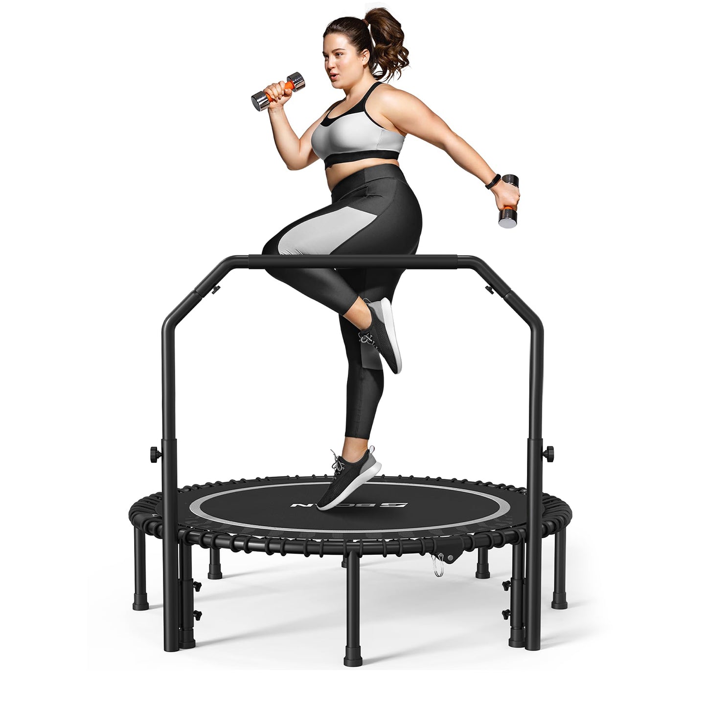 BCAN Foldable Mini Trampoline - Sliver/48Inch/550LBS