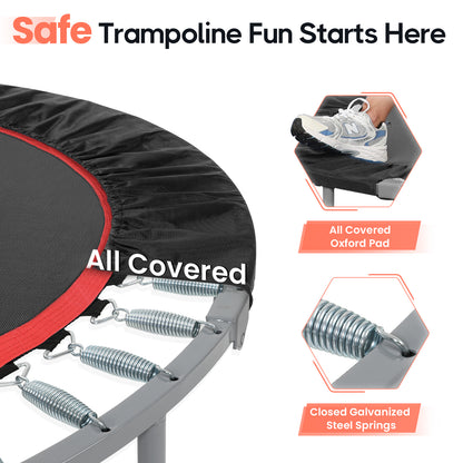 Foldable Mini Trampoline | No Handle | Steel Spring Trampoline-40Inch/330lbs