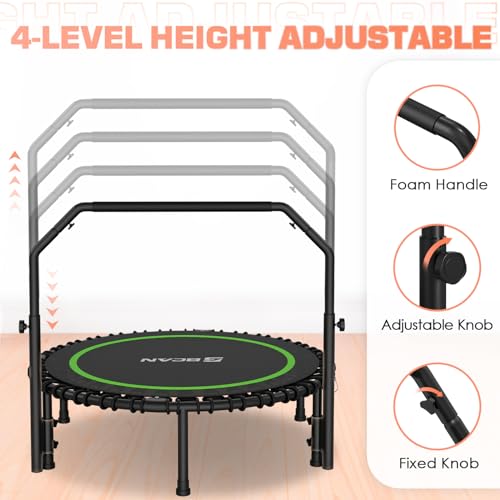 BCAN Foldable Mini Trampoline - Green/48Inch/550LBS