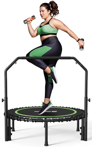 BCAN Foldable Mini Trampoline - Green/40Inch/450LBS