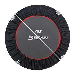 BCAN 40-Black Foldable Mini Trampoline with Adjustable Foam Handle