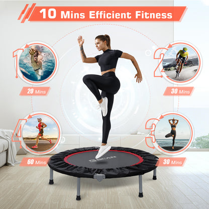 Foldable Mini Trampoline | No Handle | Steel Spring Trampoline-40Inch/330lbs