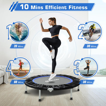 BCAN 40/48" Foldable Mini Trampoline Max Load 330lbs/440lbs