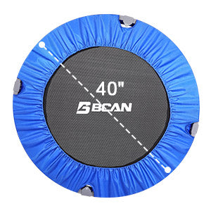 BCAN 40-Blue Foldable Mini Trampoline with Adjustable Foam Handle