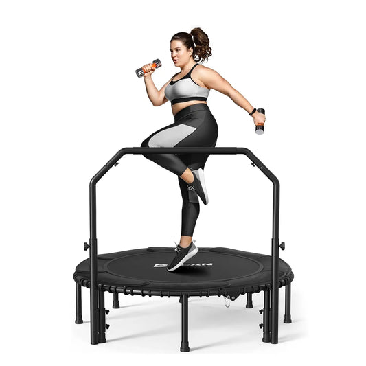 BCAN Bungee Trampoline with Handle - Black with Pad/40Inch/450LBS