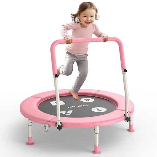 Toddler Trampoline | Adjustable Handle- 36IN-PINK